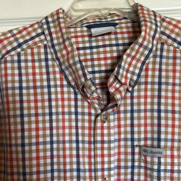Columbia men’s checkered long sleeve button down shirt size XL - Picture 2 of 8